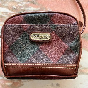 Vintage Carryland plaid crossbody purse